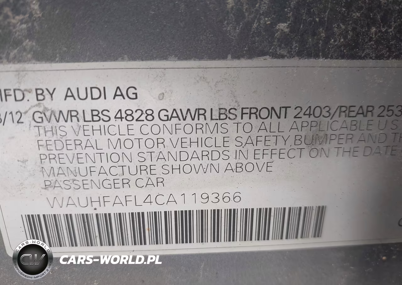 2012 Audi A4 2.0T Premium VIN:WAUHFAFL4CA119366 - 9