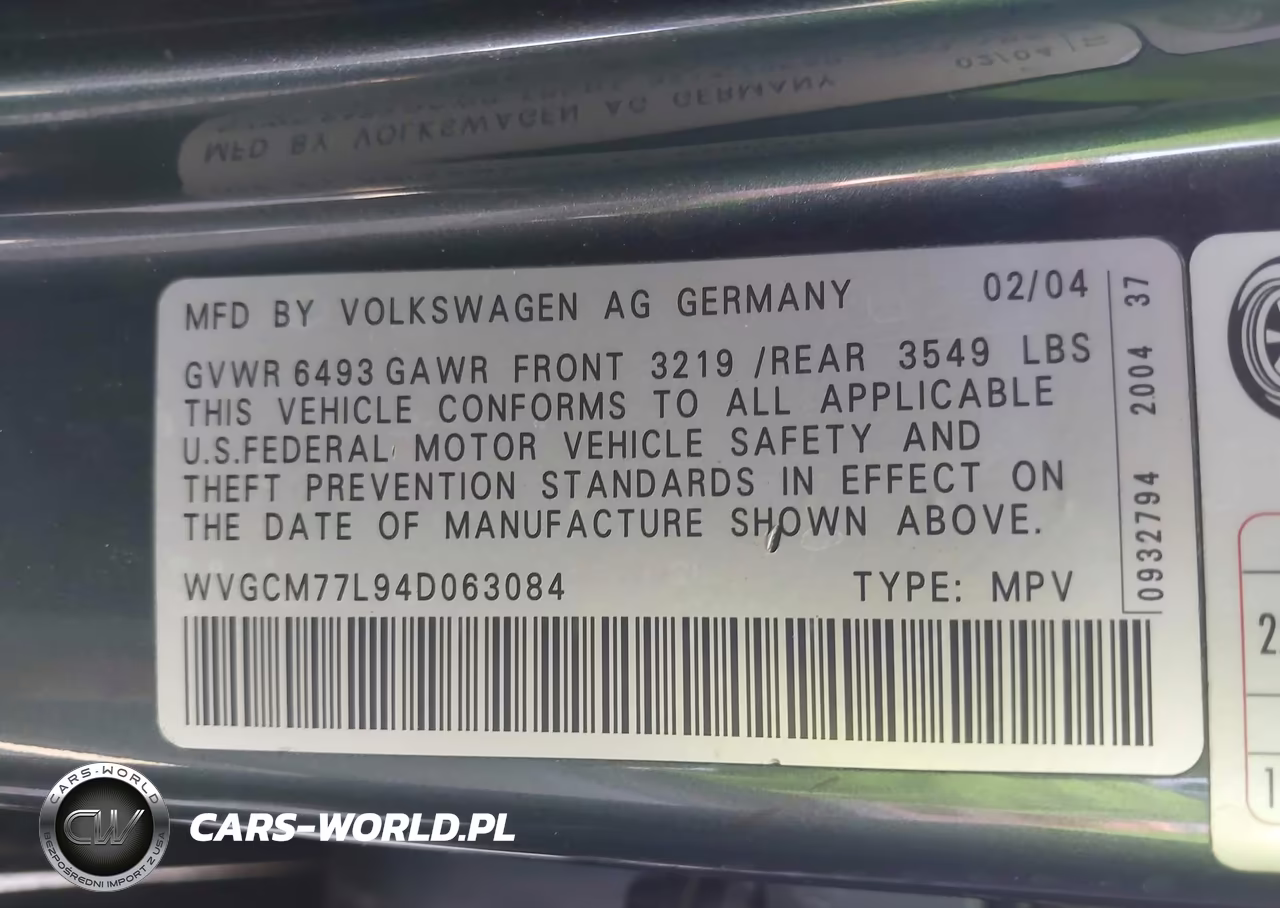 2004 Volkswagen Touareg V8 VIN:WVGCM77L94D063084 - 9