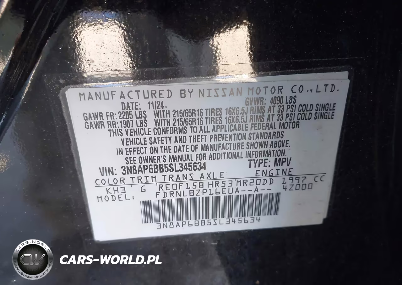 2025 Nissan Kicks S Intelligent Awd VIN:3N8AP6BB5SL345634 - 9