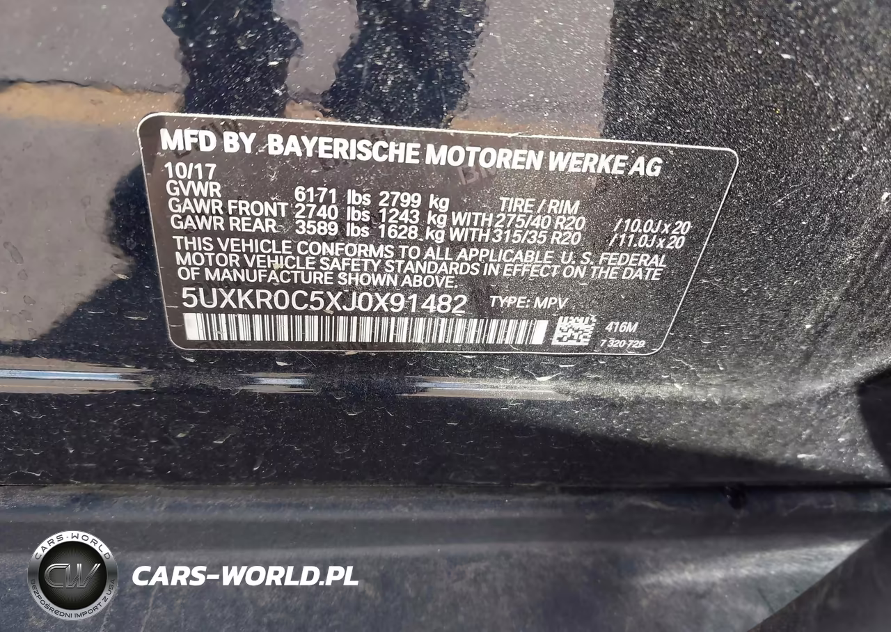 2018 BMW X5 xDrive35I VIN:5UXKR0C5XJ0X91482 - 9