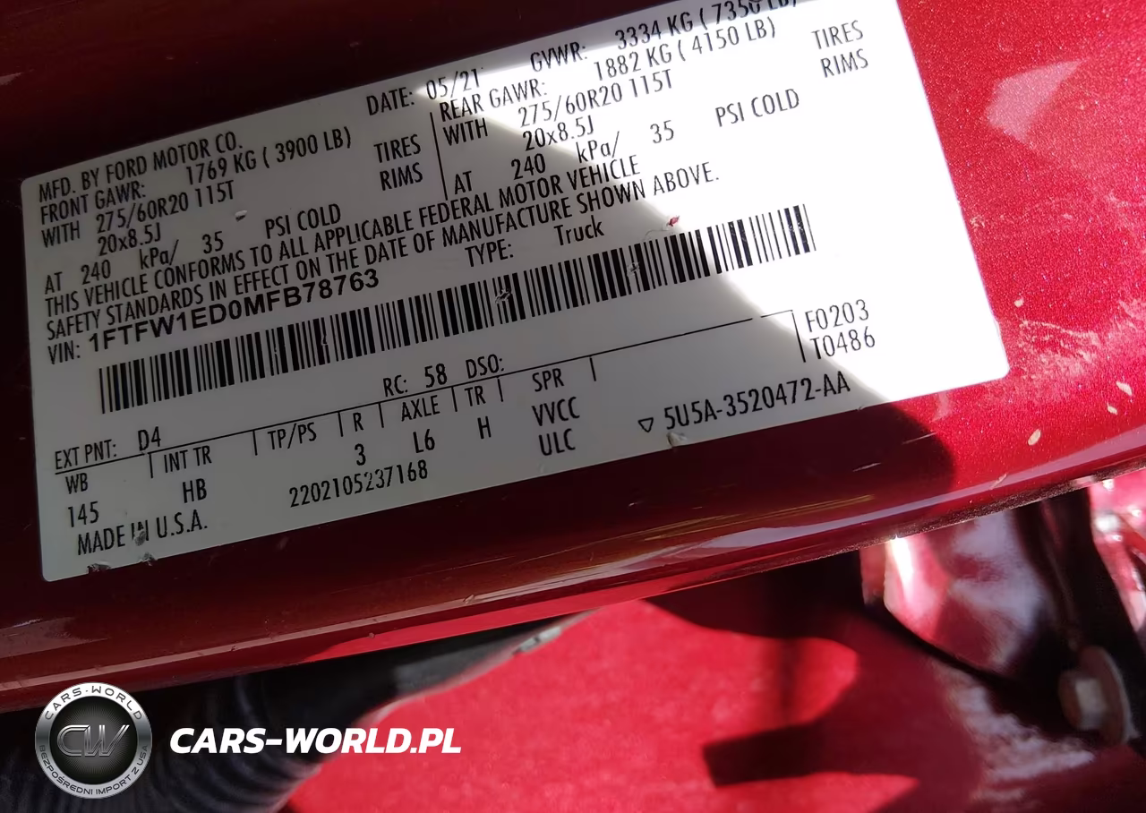 2021 Ford F-150 Lariat VIN:1FTFW1ED0MFB78763 - 9