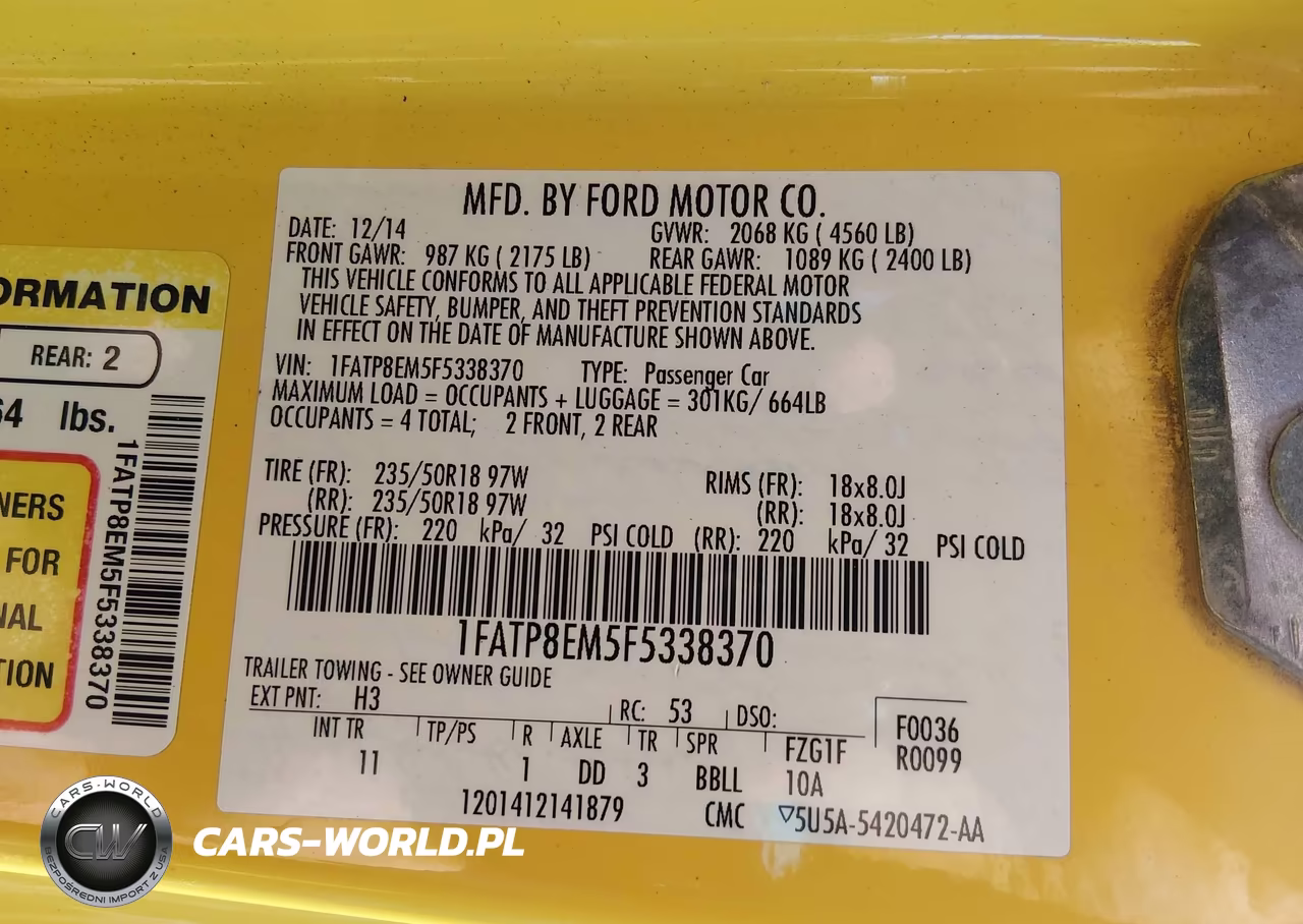 2015 Ford Mustang V6 VIN:1FATP8EM5F5338370 - 9