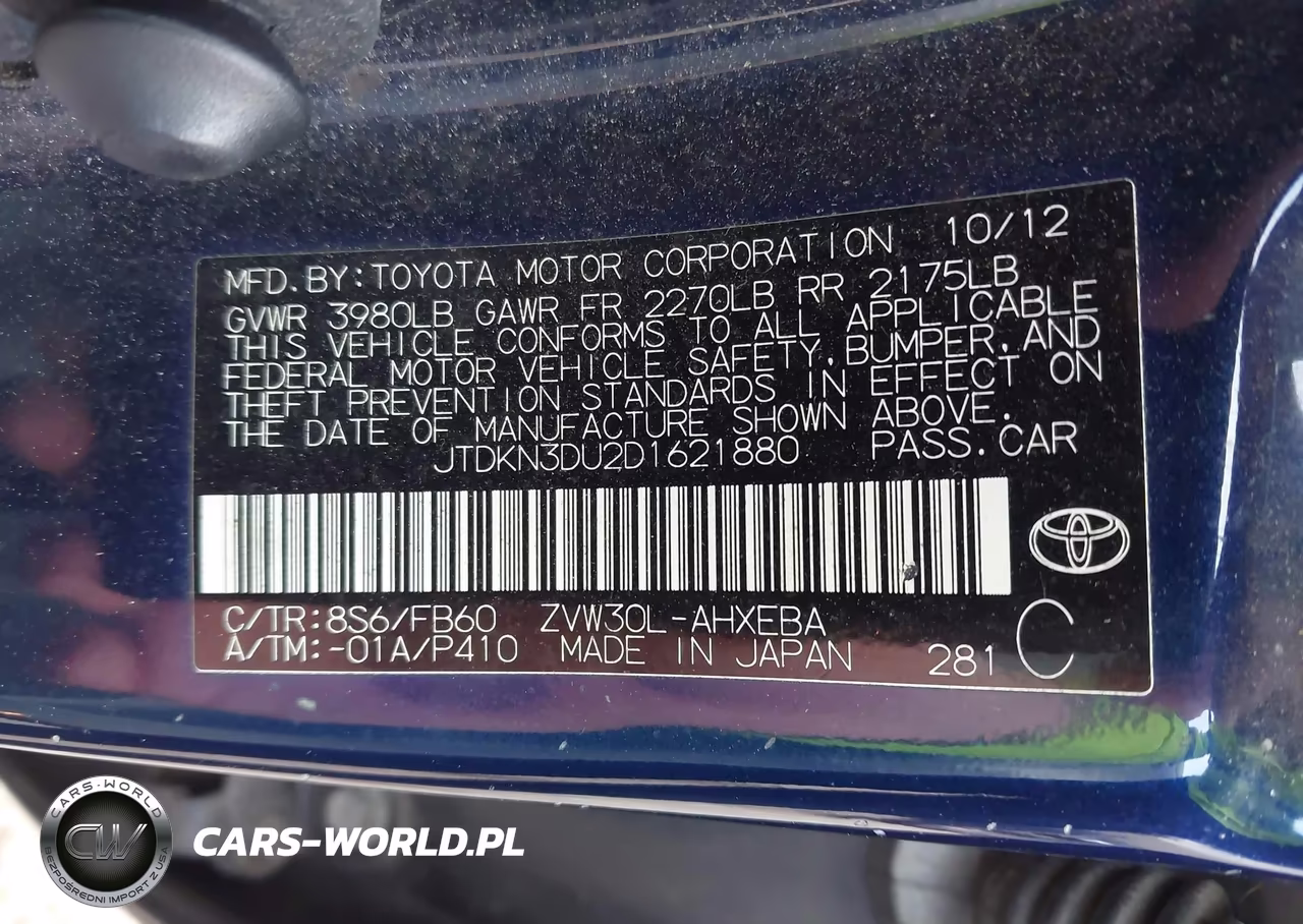 2013 Toyota Prius VIN:JTDKN3DU2D1621880 - 9