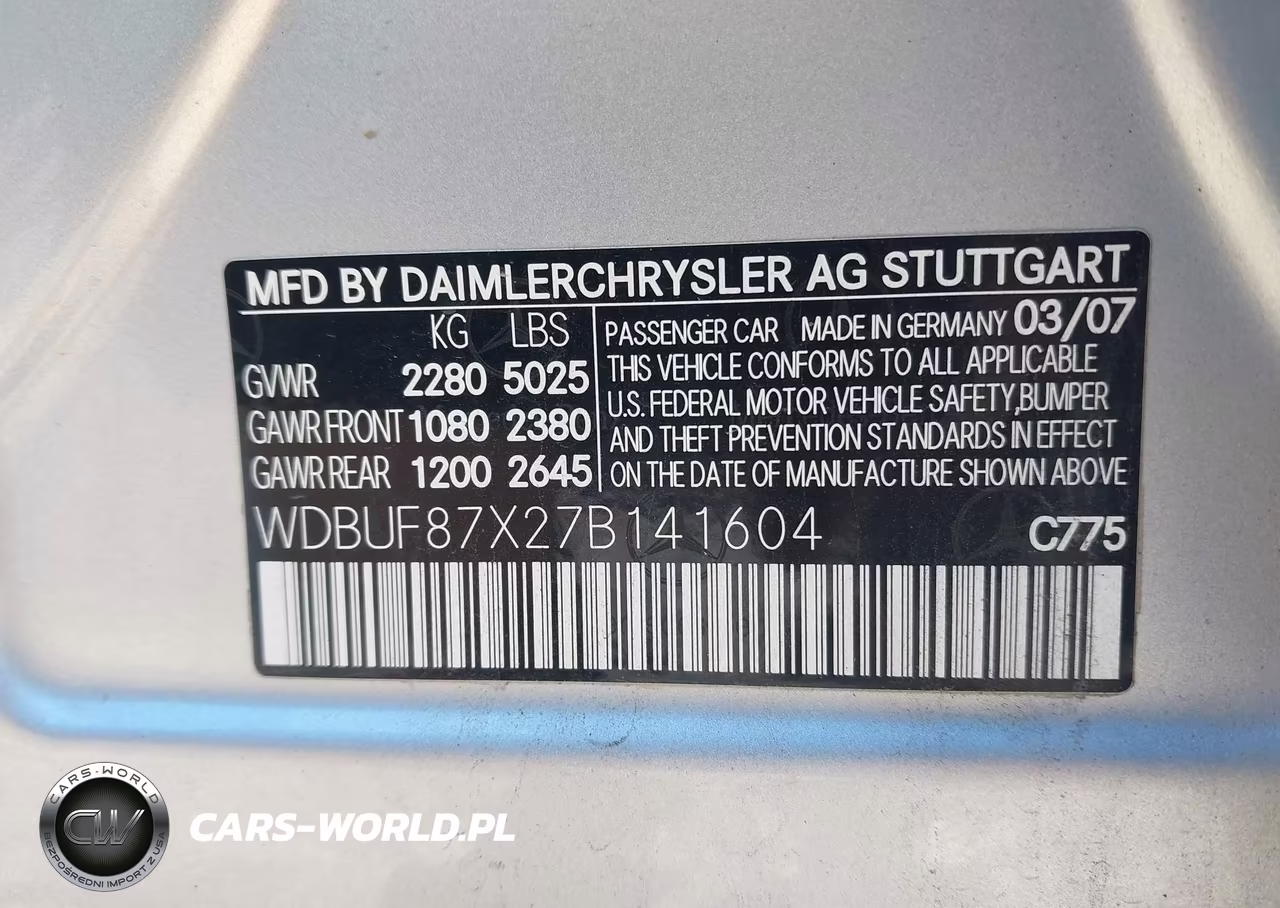 2007 Mercedes-Benz E 350 4Matic VIN:WDBUF87X27B141604 - 9