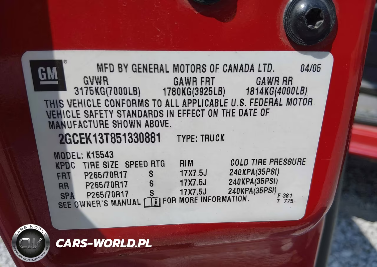 2005 Chevrolet Silverado 1500 Z71 VIN:2GCEK13T851330881 - 9