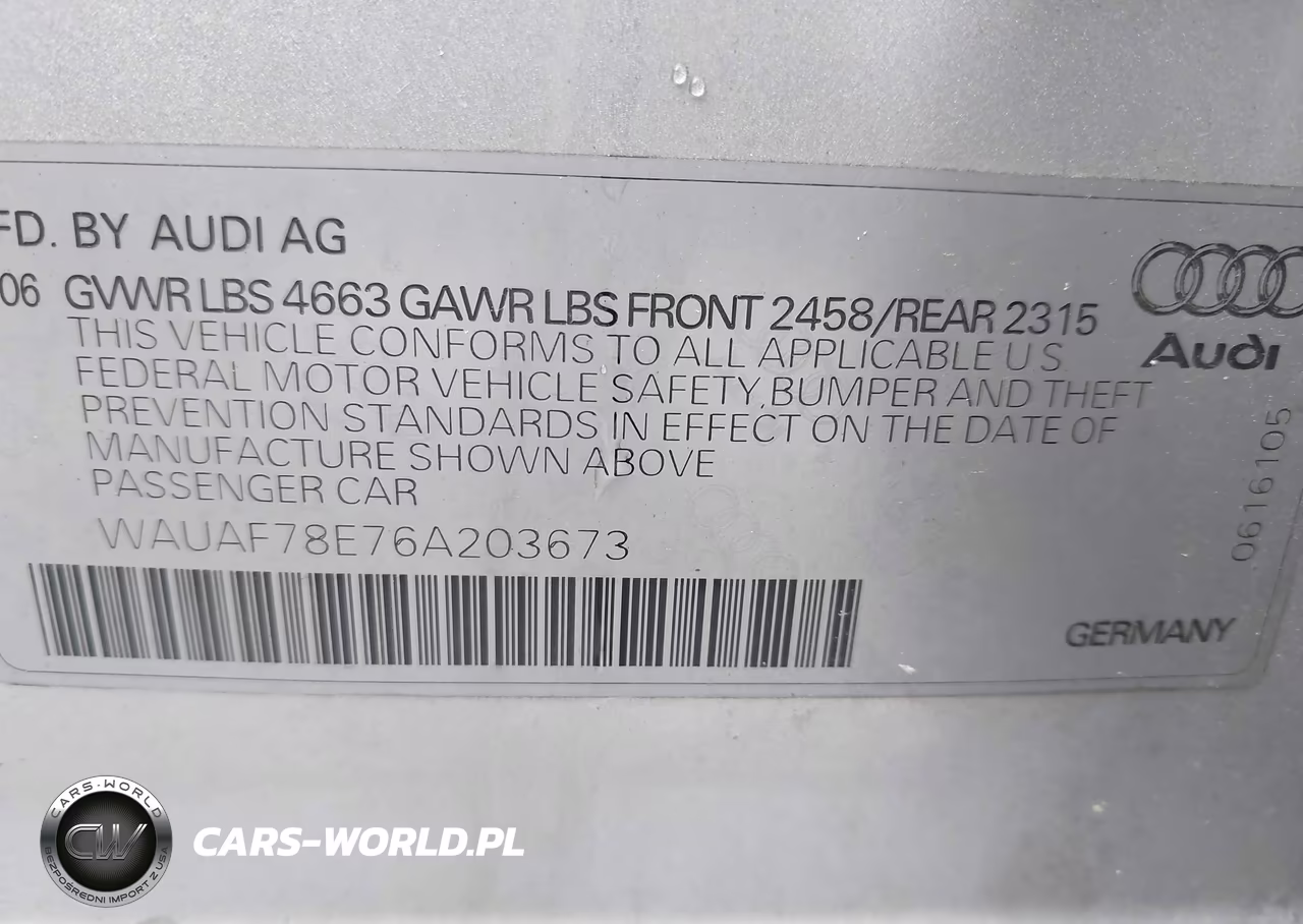 2006 Audi A4 2.0T VIN:WAUAF78E76A203673 - 9