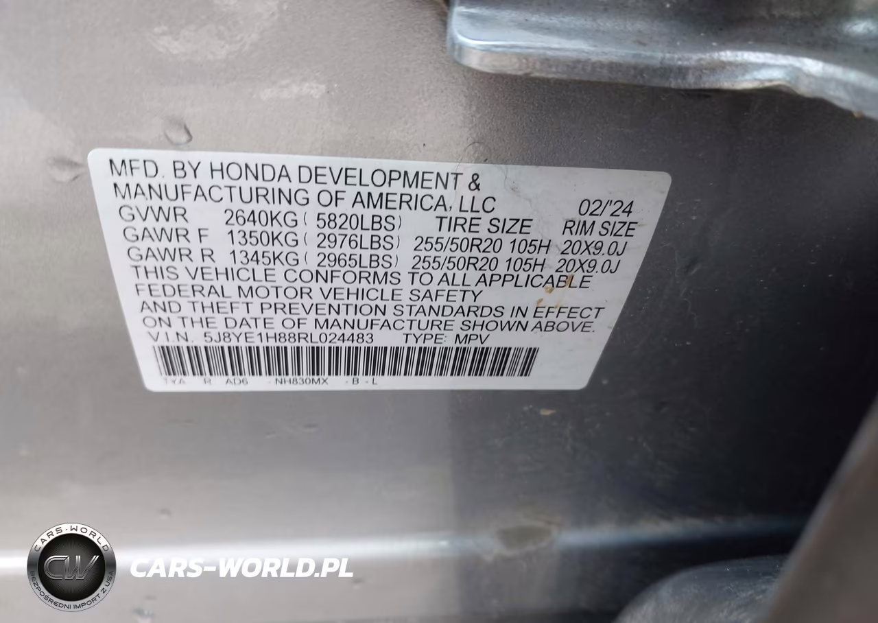 2024 Acura Mdx Advance Package VIN:5J8YE1H88RL024483 - 9