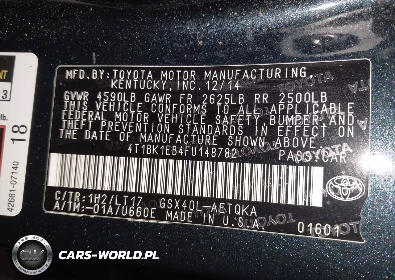 2015 Toyota Avalon Xle Touring VIN:4T1BK1EB4FU148782 - 9