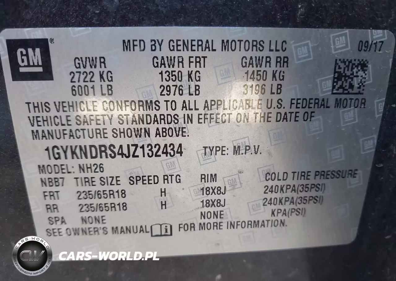 2018 Cadillac Xt5 Luxury VIN:1GYKNDRS4JZ132434 - 9