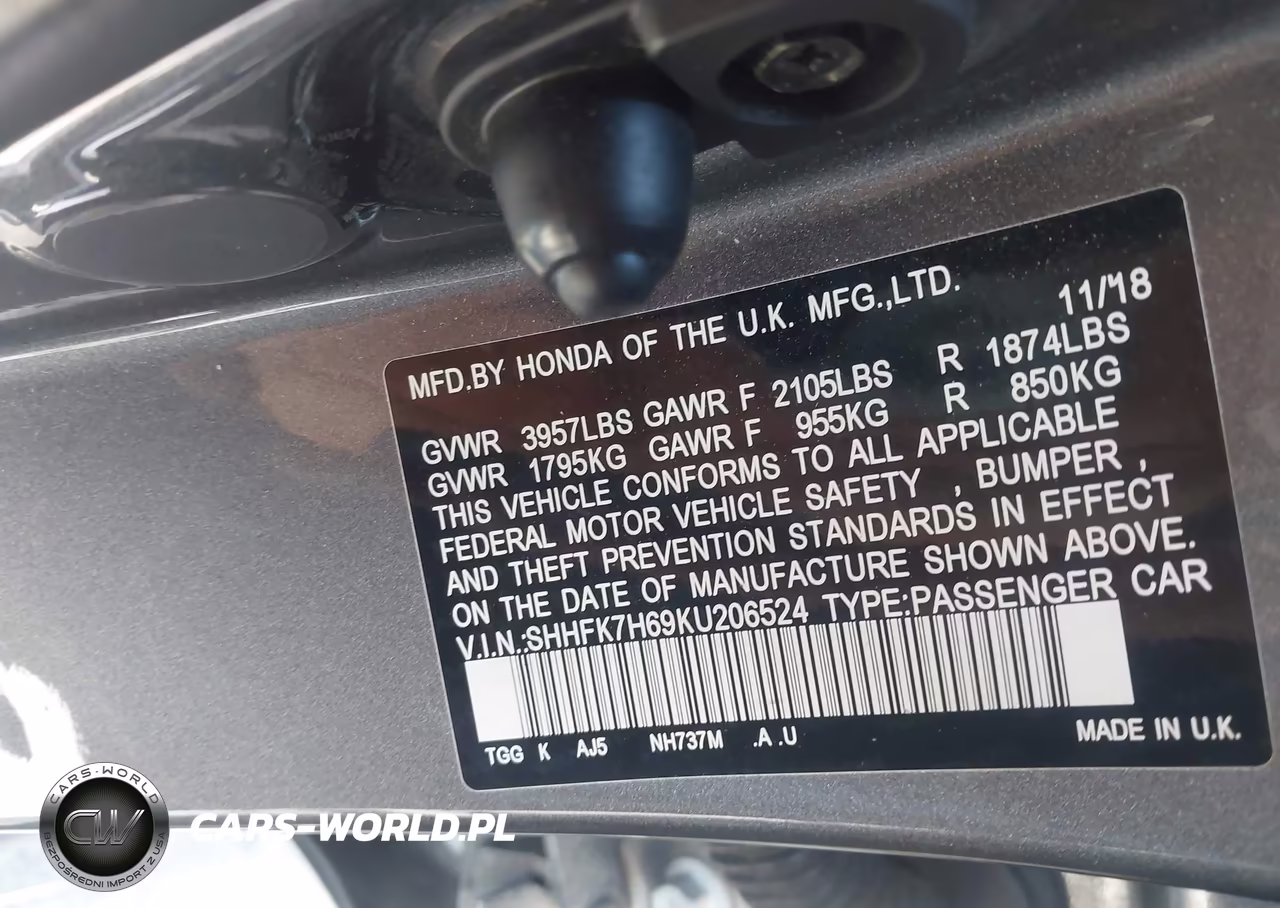 2019 Honda Civic Ex VIN:SHHFK7H69KU206524 - 9