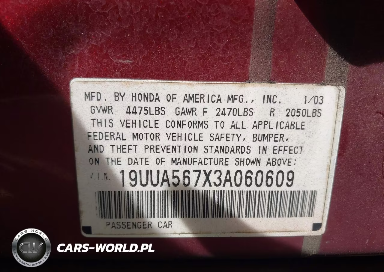 2003 Acura Tl 3.2 VIN:19UUA567X3A060609 - 9