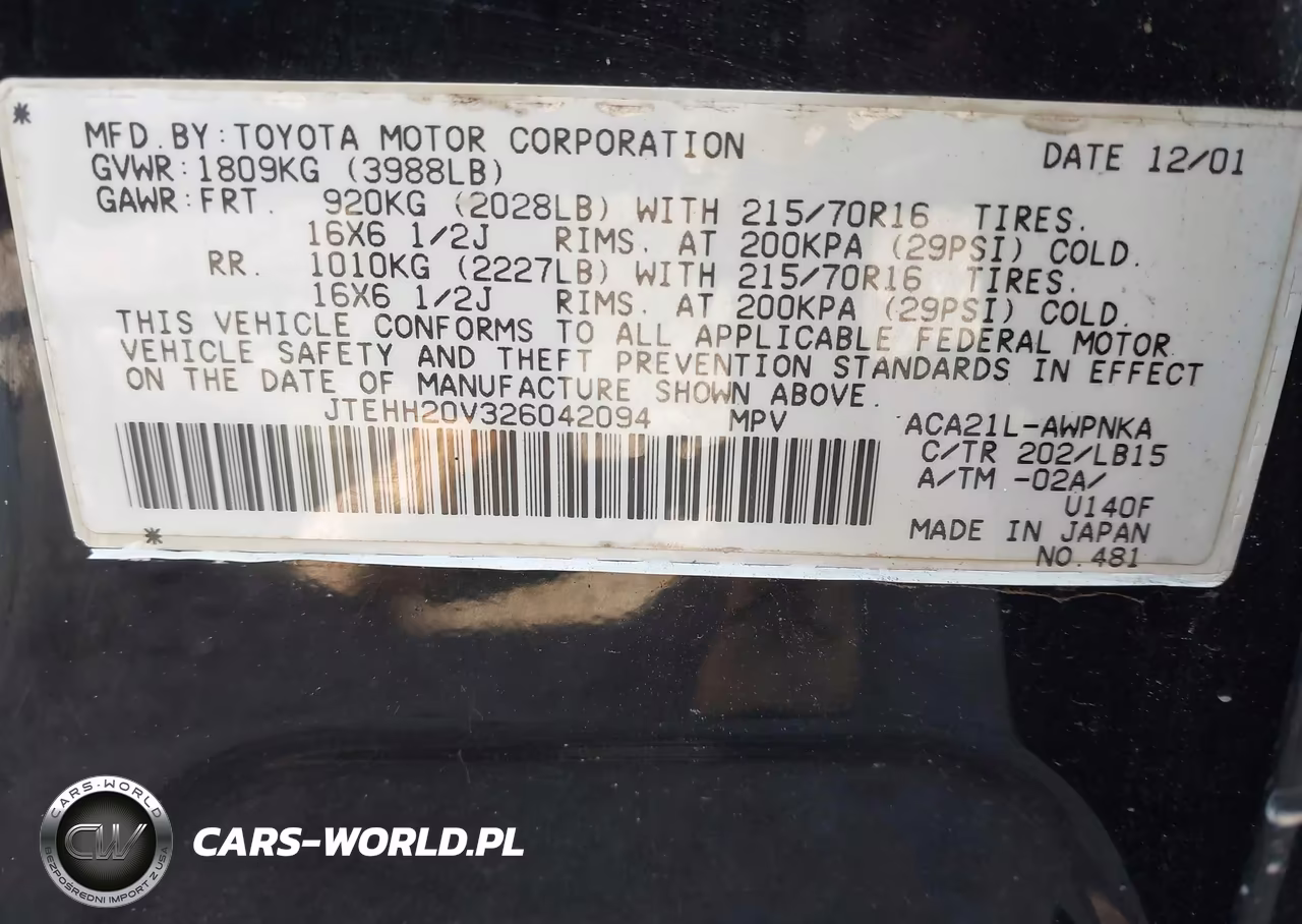 2002 Toyota Rav4 VIN:JTEHH20V326042094 - 9