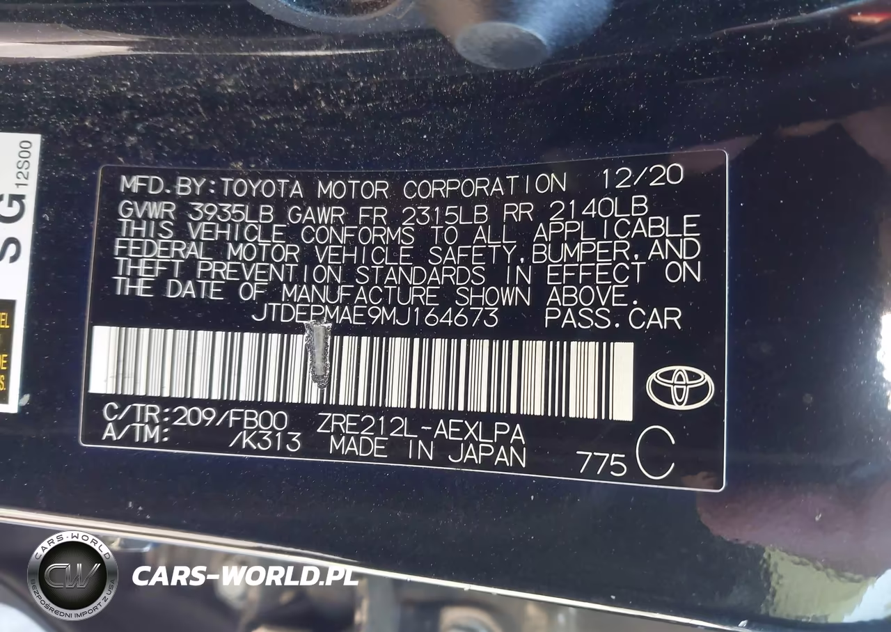 2021 Toyota Corolla Le VIN:JTDEPMAE9MJ164673 - 9