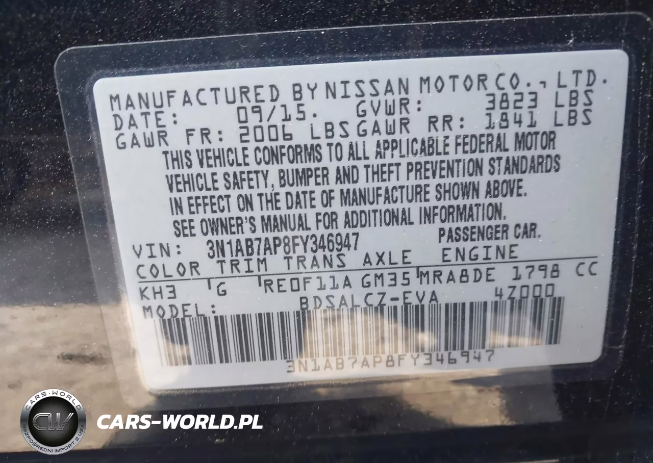 2015 Nissan Sentra S VIN:3N1AB7AP8FY346947 - 9