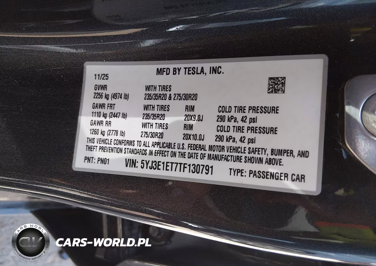 2026 Tesla Model 3 Performance All-Wheel Drive VIN:5YJ3E1ET7TF130791 - 9