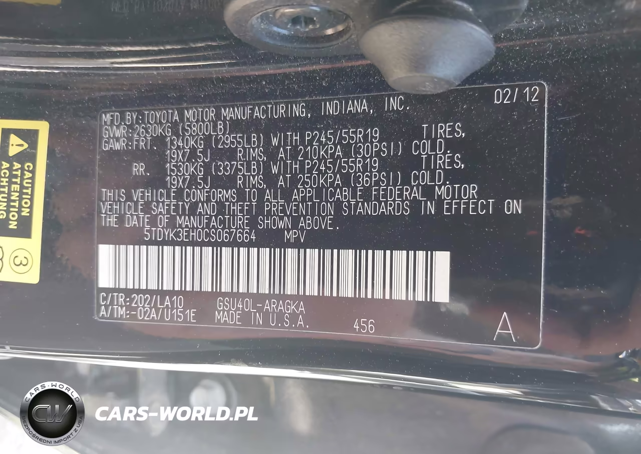 2012 Toyota Highlander Limited V6 VIN:5TDYK3EH0CS067664 - 9