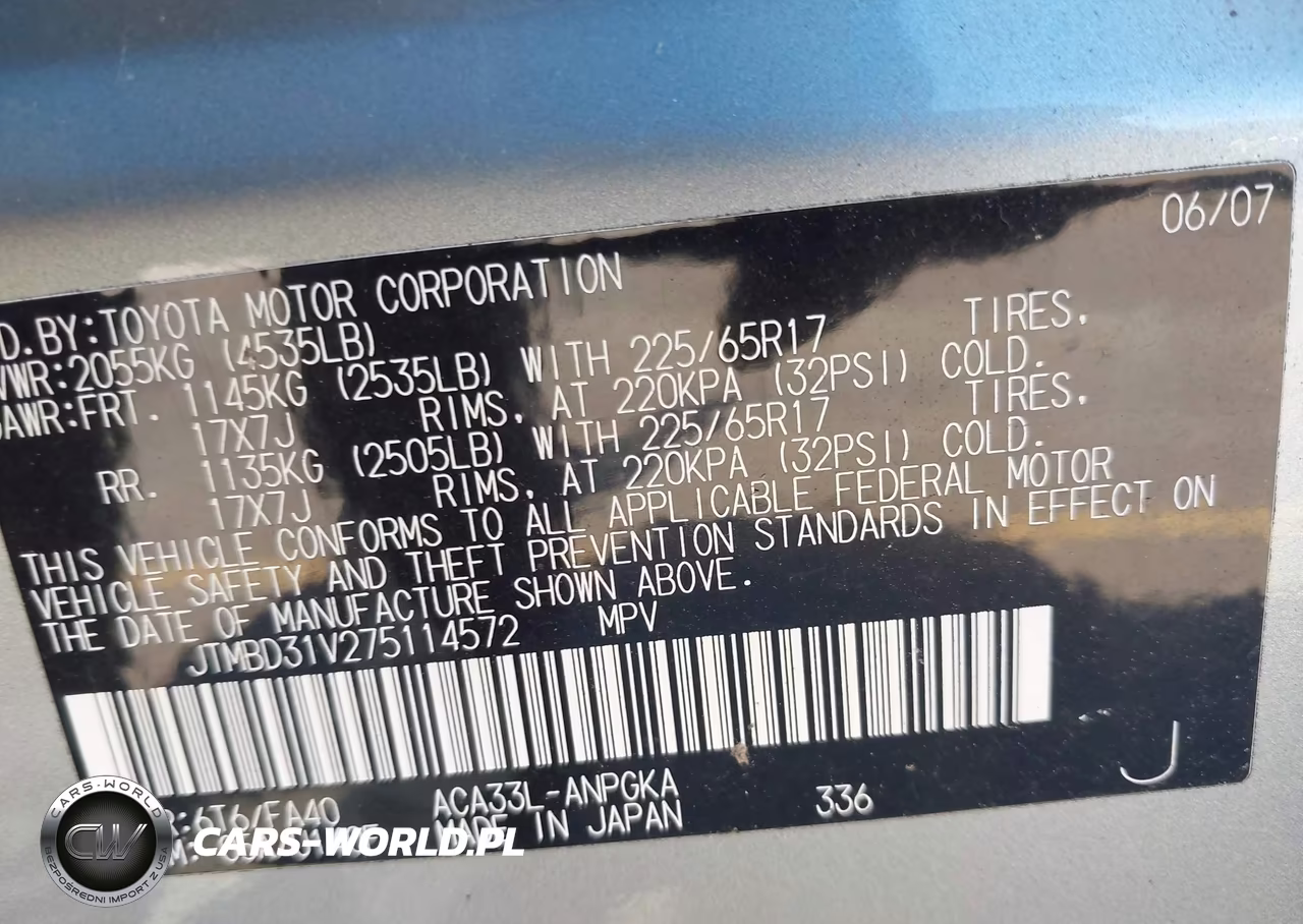 2007 Toyota Rav4 Limited VIN:JTMBD31V275114572 - 9