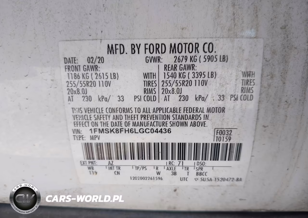 2020 Ford Explorer Limited VIN:1FMSK8FH6LGC04436 - 9