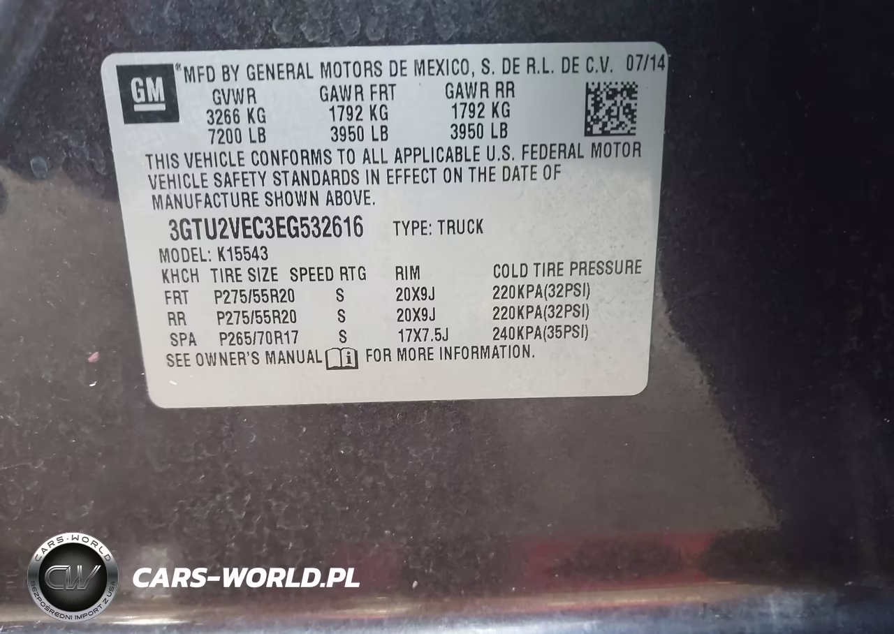 2014 GMC Sierra 1500 Slt VIN:3GTU2VEC3EG532616 - 9