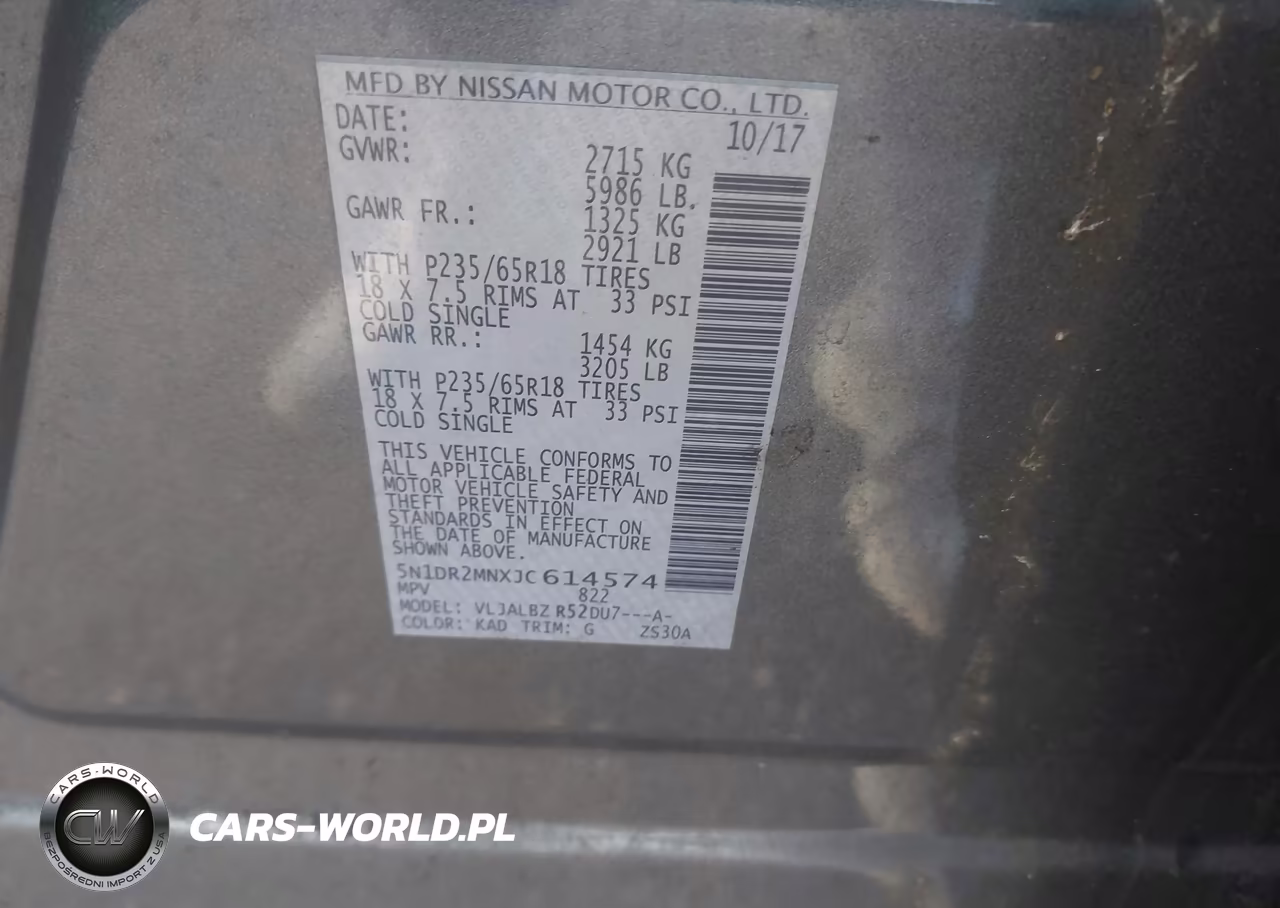 2018 Nissan Pathfinder S VIN:5N1DR2MNXJC614574 - 9