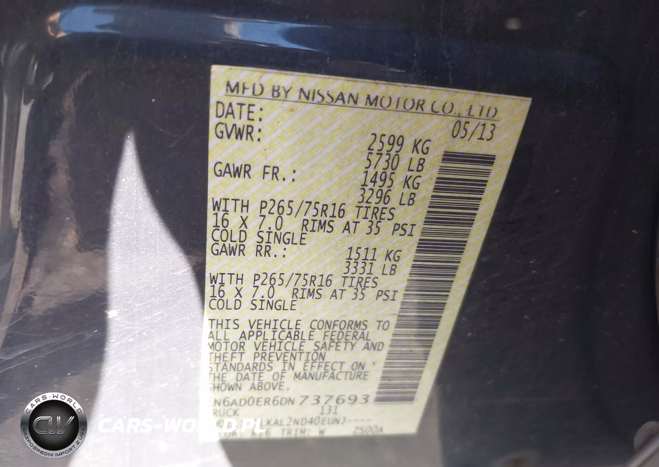 2013 Nissan Frontier Desert Runner VIN:1N6AD0ER6DN737693 - 9