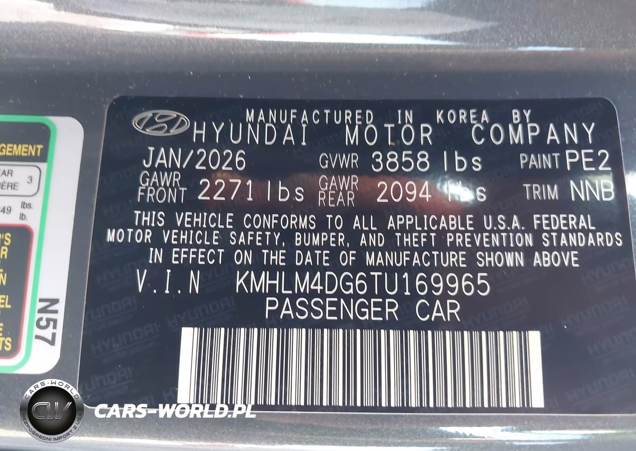 2026 Hyundai Elantra Sel Sport VIN:KMHLM4DG6TU169965 - 9