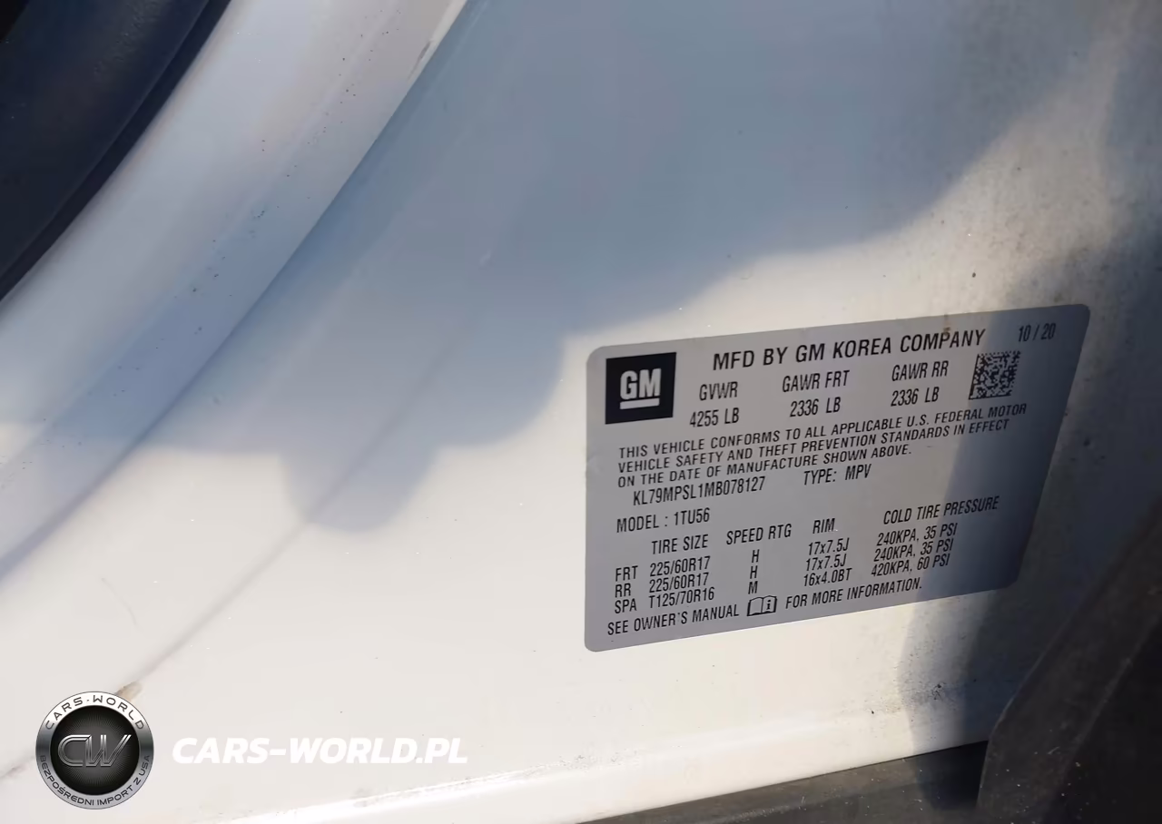 2021 Chevrolet Trailblazer Fwd Lt VIN:KL79MPSL1MB078127 - 9