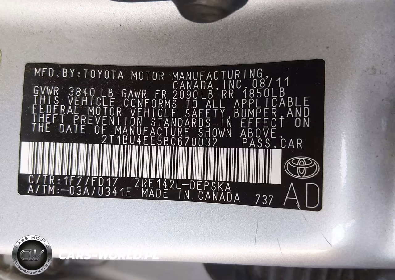 2011 Toyota Corolla S VIN:2T1BU4EE5BC670032 - 9