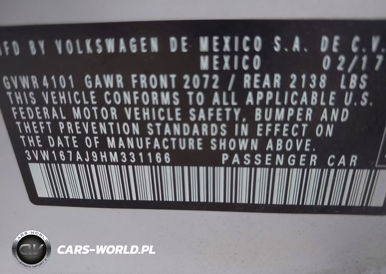 2017 Volkswagen Jetta 1.4T S VIN:3VW167AJ9HM331166 - 7