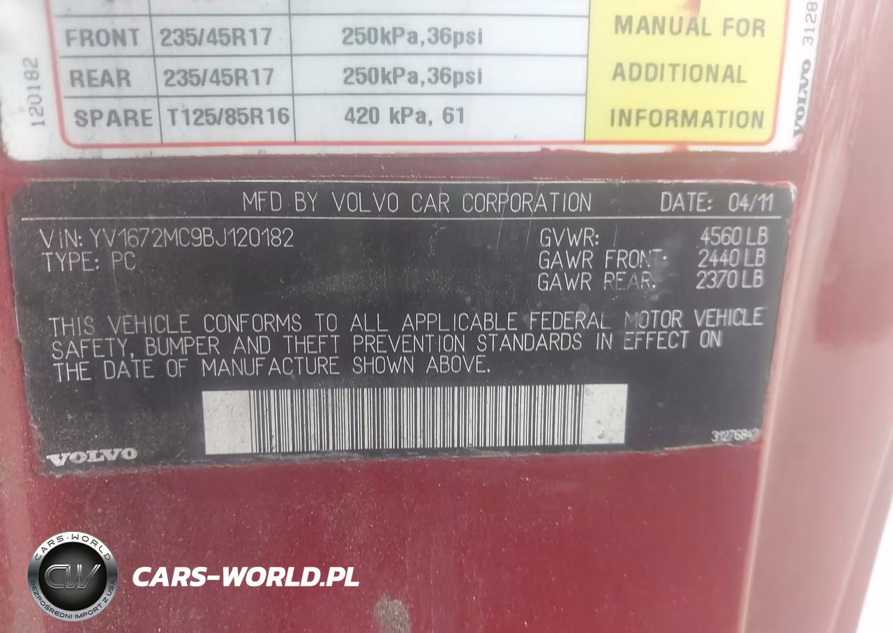2011 Volvo C70 T5 VIN:YV1672MC9BJ120182 - 9
