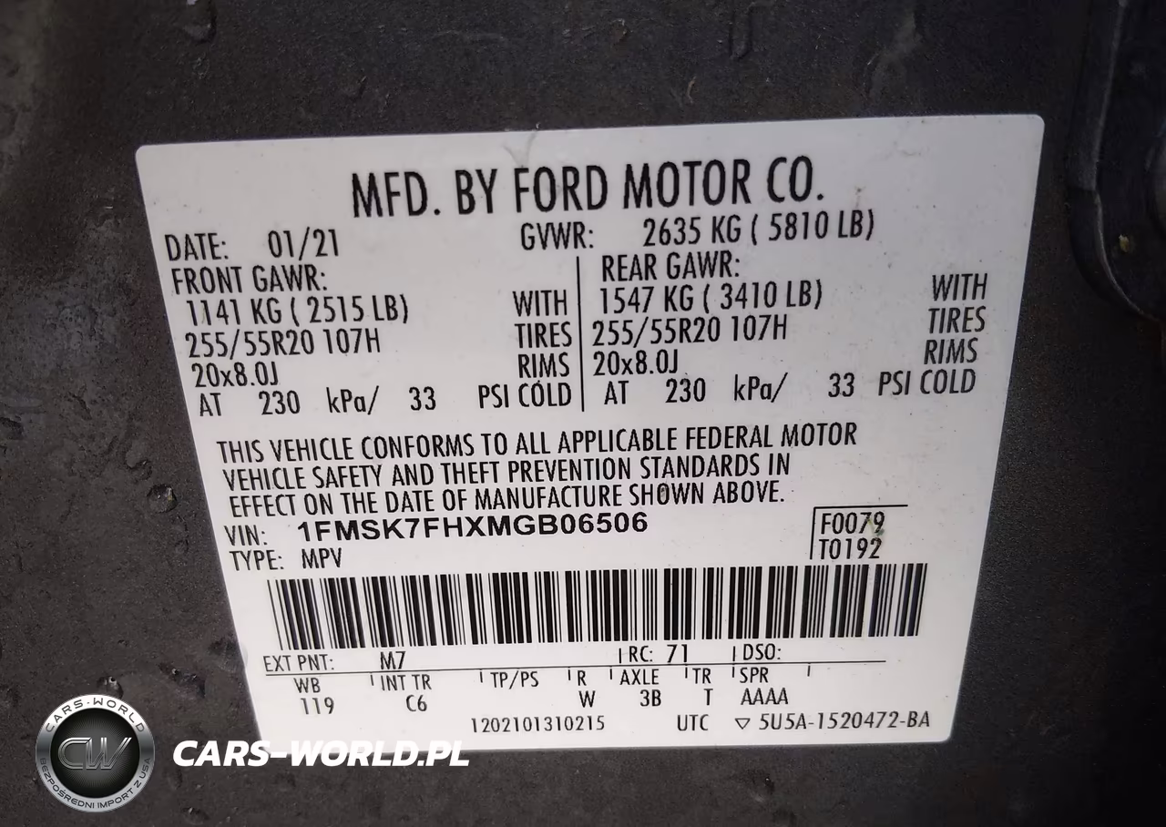 2021 Ford Explorer Limited VIN:1FMSK7FHXMGB06506 - 9