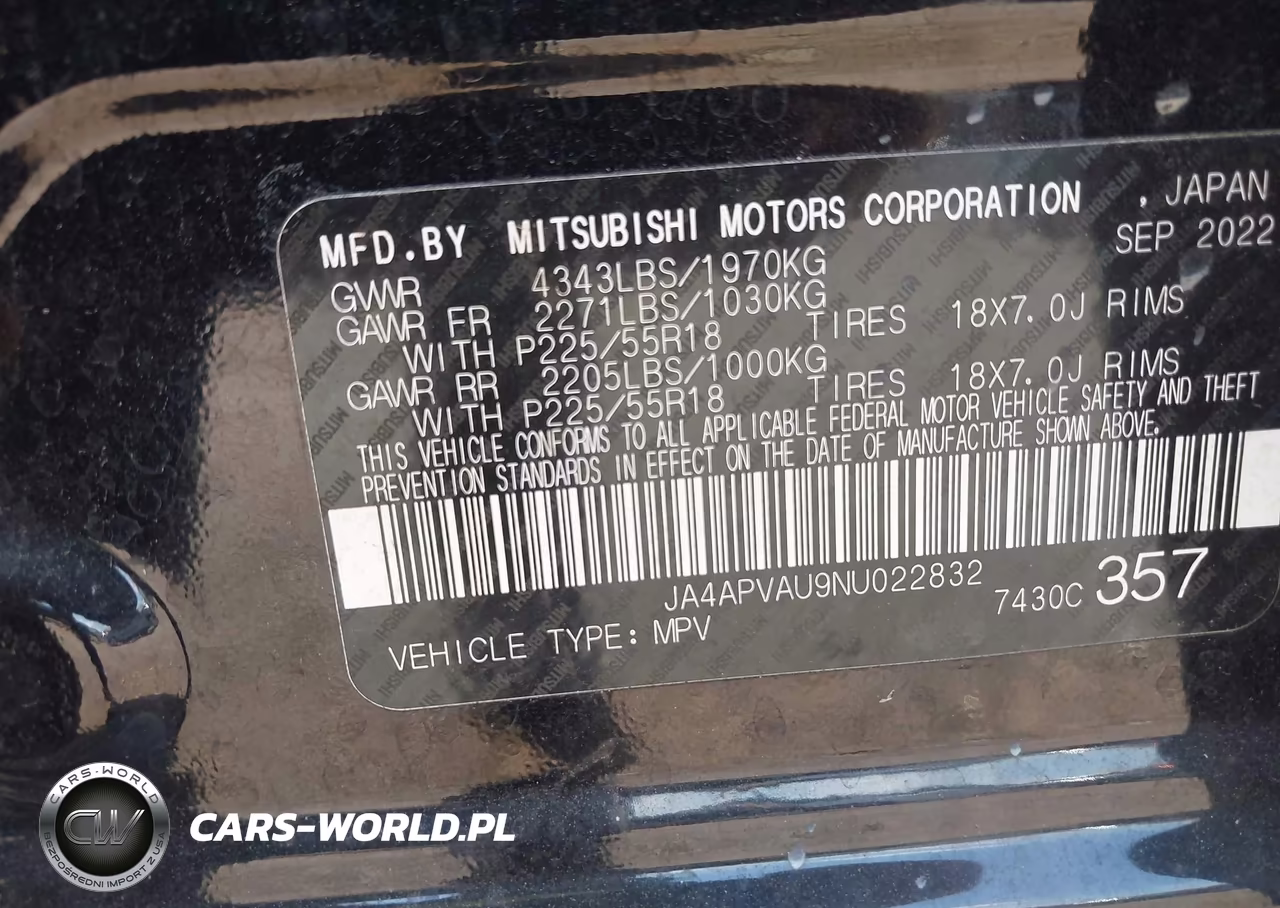 2022 Mitsubishi Outlander Sport 2.0 Se 2Wd-2.0 Se Special Edition 2Wd VIN:JA4APVAU9NU022832 - 9