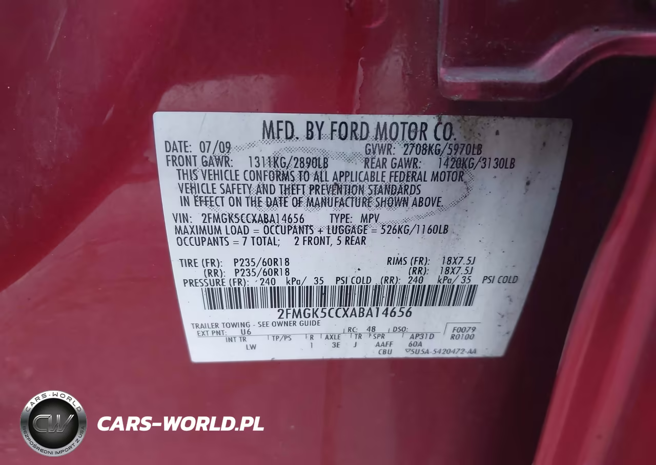 2010 Ford Flex Sel VIN:2FMGK5CCXABA14656 - 9