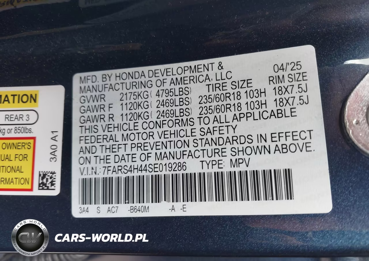 2025 Honda Cr-V Ex Awd VIN:7FARS4H44SE019286 - 9