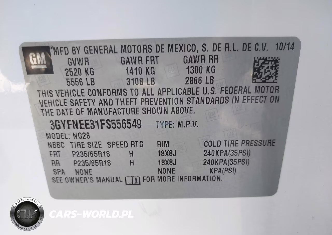 2015 Cadillac Srx Luxury Collection VIN:3GYFNEE31FS556549 - 9