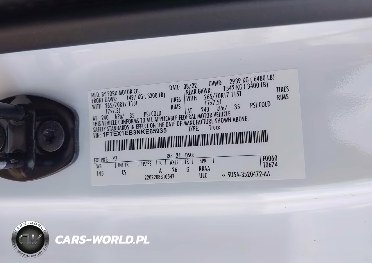 2022 Ford F-150 Xl VIN:1FTEX1EB3NKE65935 - 9