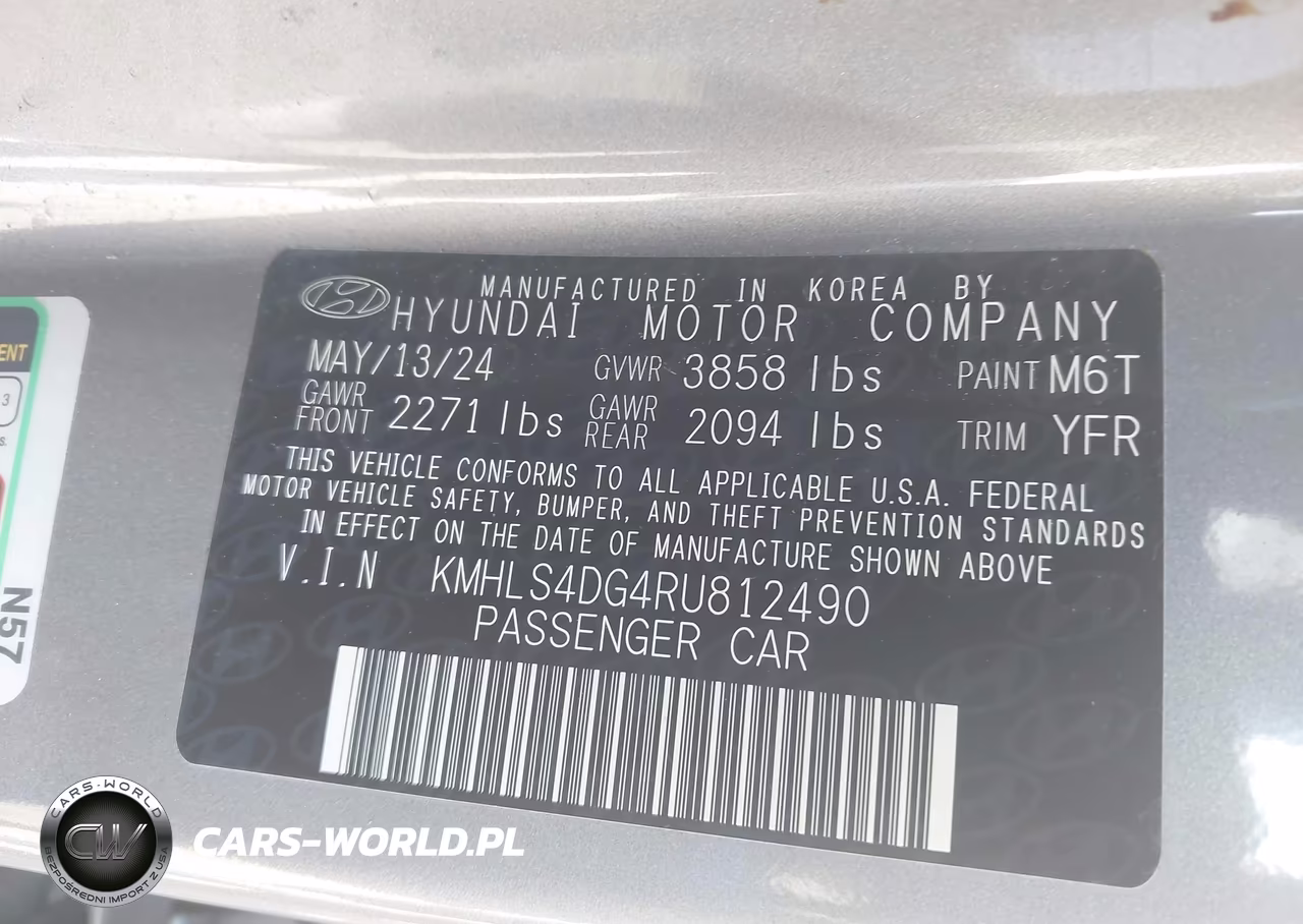 2024 Hyundai Elantra Sel VIN:KMHLS4DG4RU812490 - 9