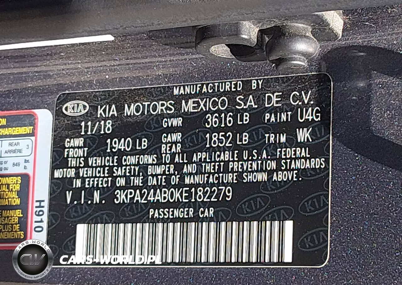 2019 Kia Rio S VIN:3KPA24AB0KE182279 - 9