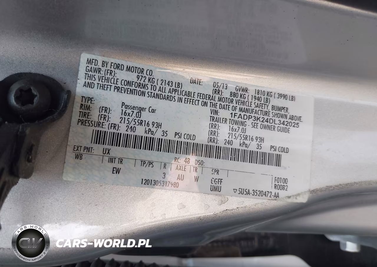 2013 Ford Focus Se VIN:1FADP3K24DL342025 - 9