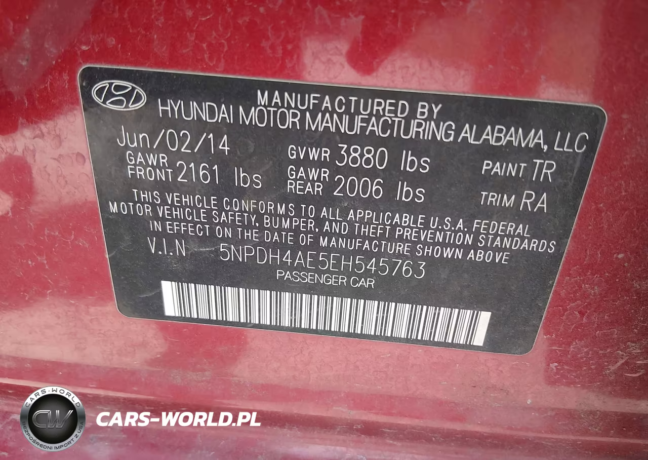 2014 Hyundai Elantra Se VIN:5NPDH4AE5EH545763 - 9