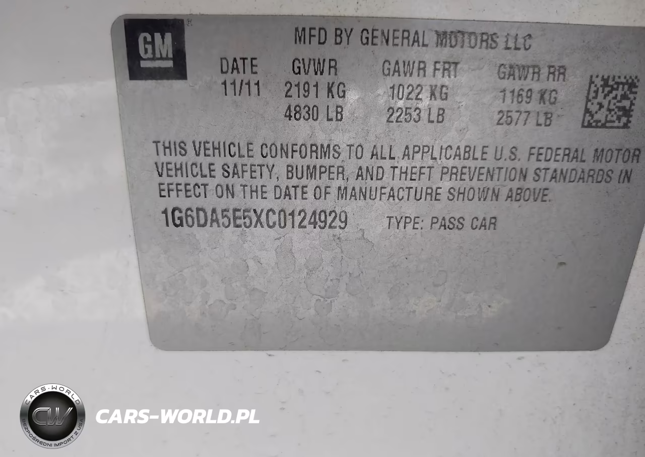 2012 Cadillac Cts Standard VIN:1G6DA5E5XC0124929 - 9
