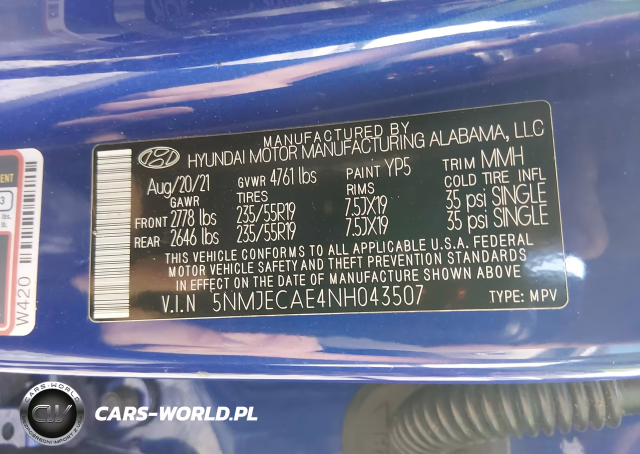 2022 Hyundai Tucson Limited VIN:5NMJECAE4NH043507 - 9