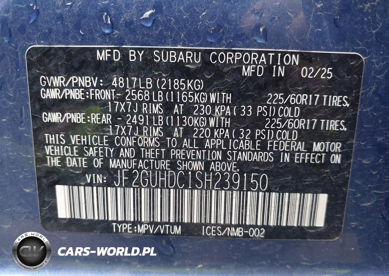 2025 Subaru Crosstrek Premium VIN:JF2GUHDC1SH239150 - 9