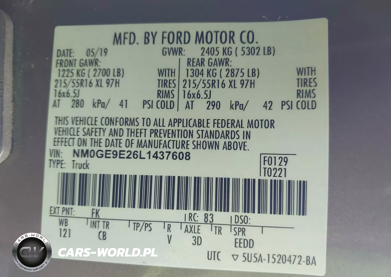 2020 Ford Transit Connect Xl Passenger VIN:NM0GE9E26L1437608 - 9