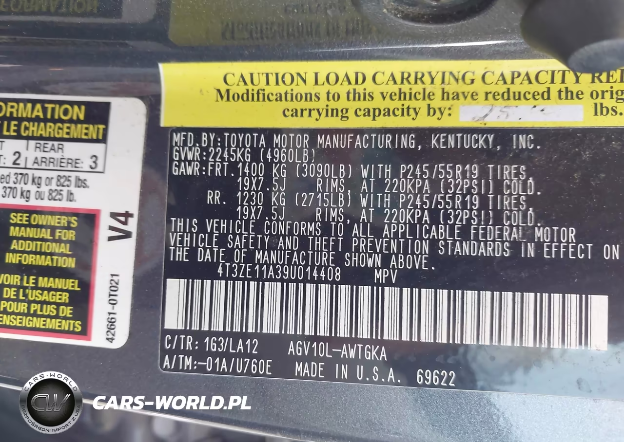 2009 Toyota Venza VIN:4T3ZE11A39U014408 - 9