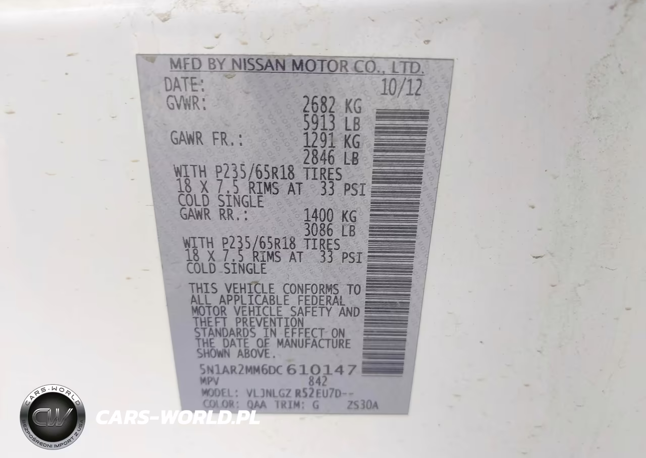 2013 Nissan Pathfinder Sl VIN:5N1AR2MM6DC610147 - 9
