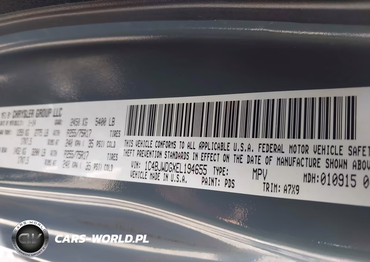 2014 Jeep Wrangler Unlimited Sport VIN:1C4BJWDGXEL194655 - 9