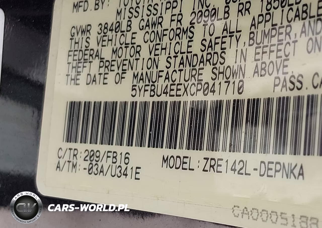 2012 Toyota Corolla Le VIN:5YFBU4EEXCP041710 - 9