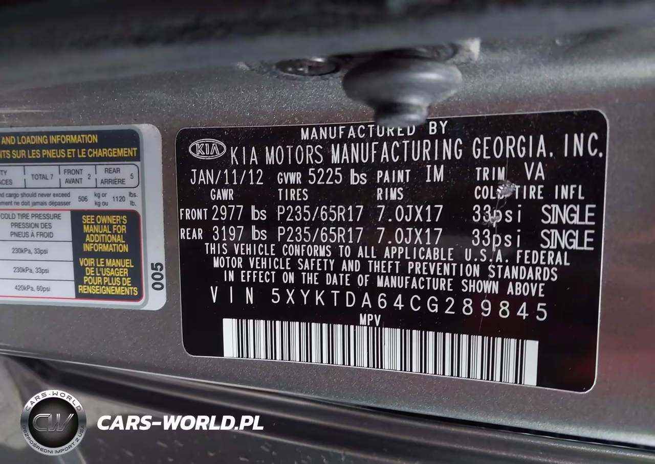 2012 Kia Sorento Lx VIN:5XYKTDA64CG289845 - 9