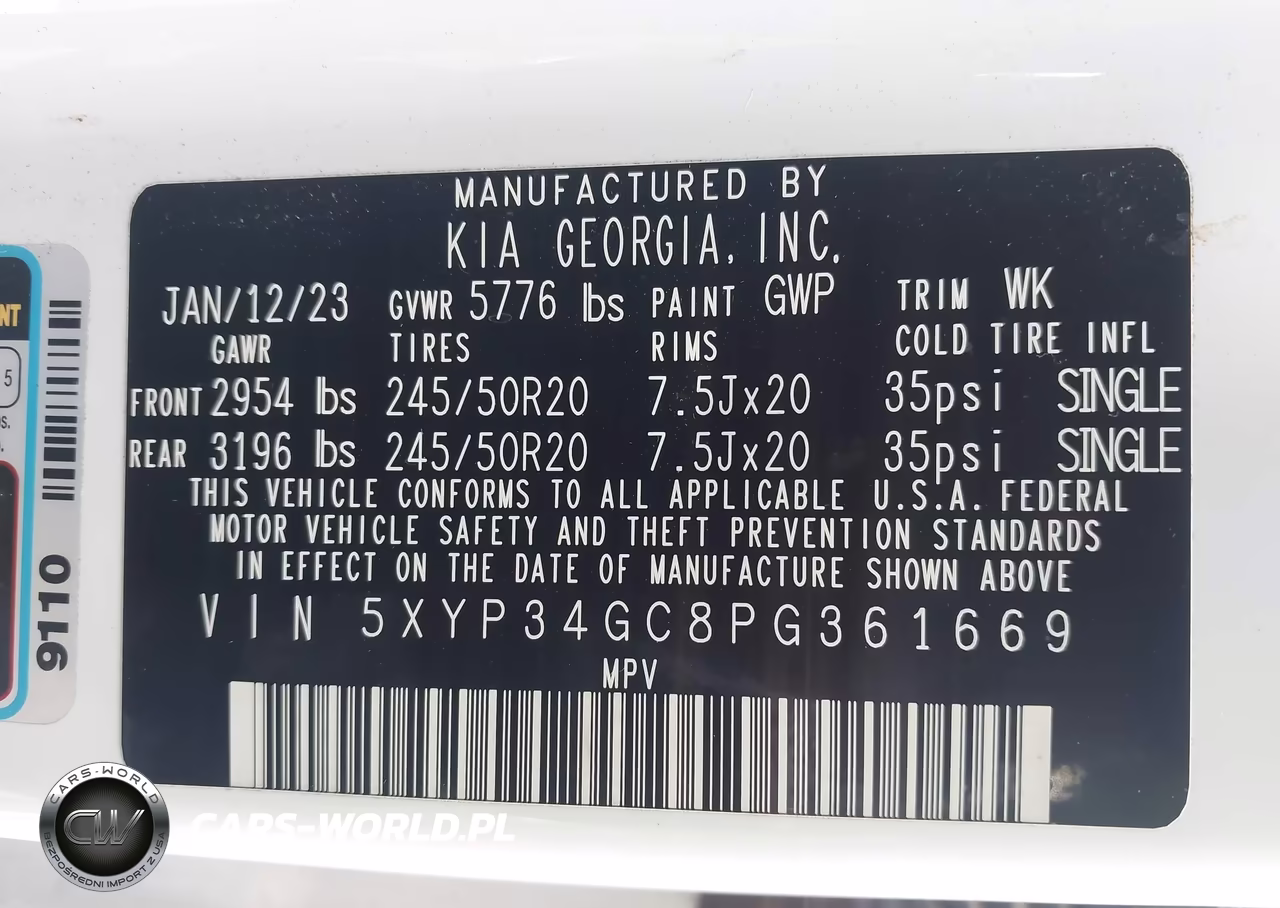 2023 Kia Telluride Ex VIN:5XYP34GC8PG361669 - 9